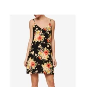Brand New Sanctuary Women's Small Black Mini Sleeveless Slip Dress floral